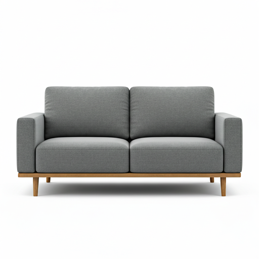 Grey modern sofa armchair isolated